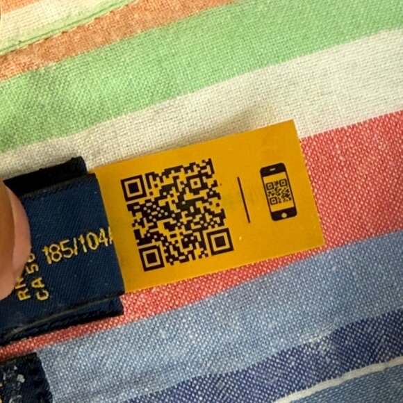 Polo Ralph Lauren Mens Classic Fit Camp Shirt Madras Stripe Loop Collar Sz XL - Picture 8 of 12